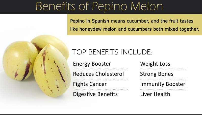 Pepino Melon Benefits Infographics