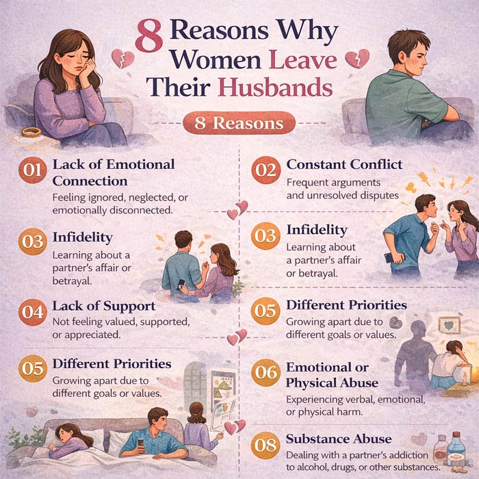 Women Leave their Husbands Infographic