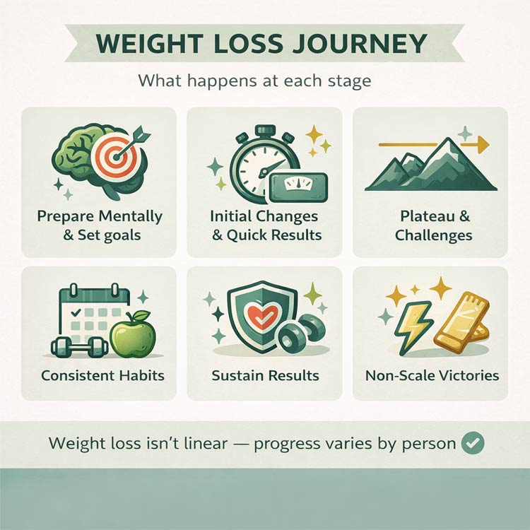 Stages WeightLoss infographic