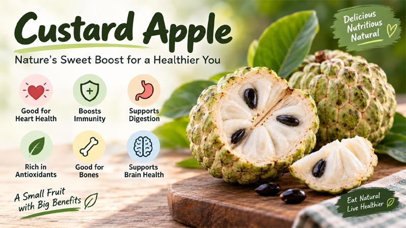 Benefits Custard Apple Infographic